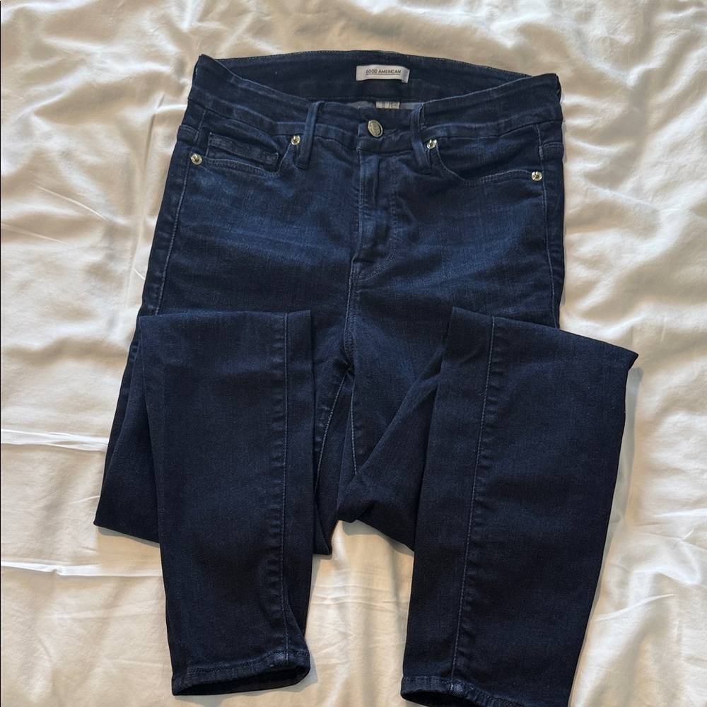Good American Good Legs Blue 224 Dark Skinny Jeans